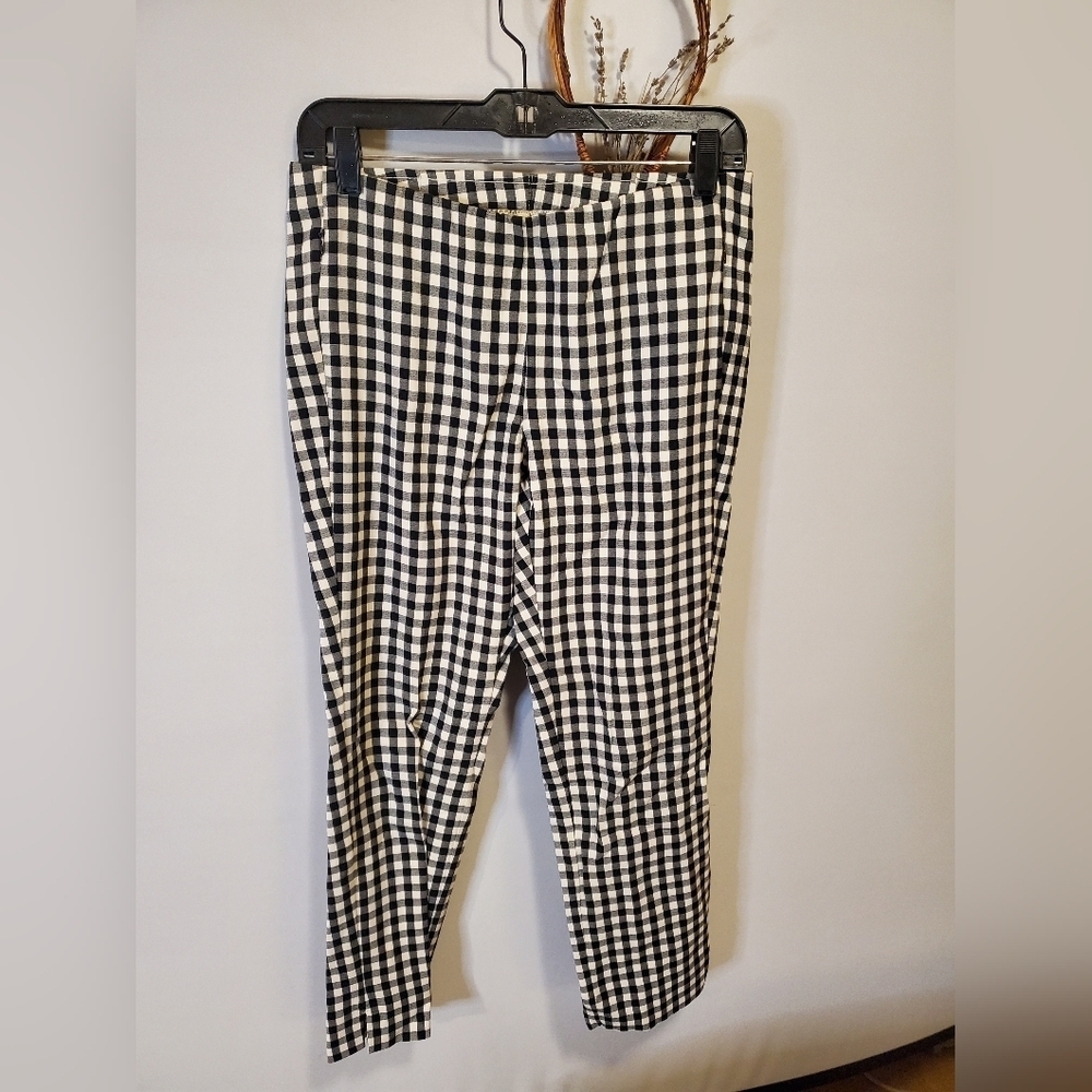 J Jill Black And White Elastic Pants